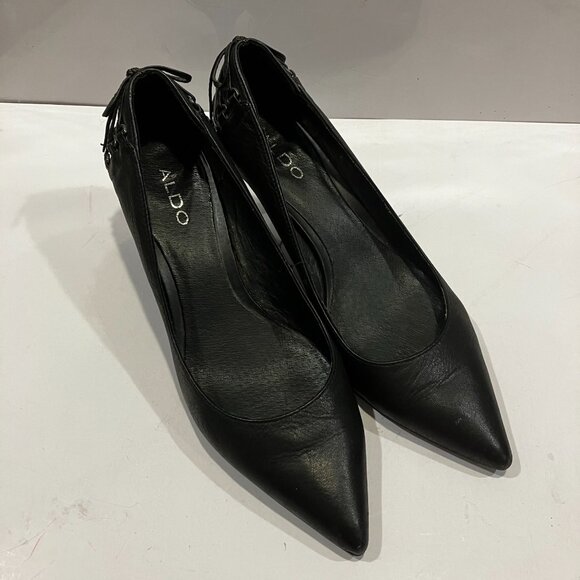 ALDO Heels ALDO Pumps Black Leather US Size 8.5 Like New Heels 2.5 inches - Picture 16 of 16